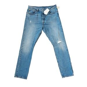 Levi's 501s Jeans Womens 32 X 30"‎ Stretch Skinny Distressed Button Fly